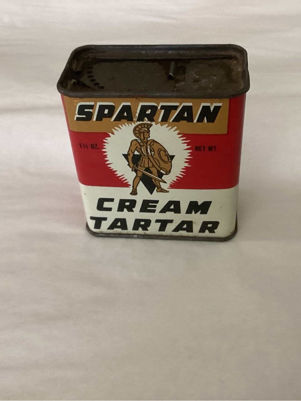 Vtg. SPARTAN Cream of Tarter early 1950s Spice tin early 1950s.